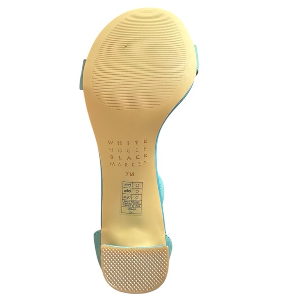 White House Black Market Suede Teal Ankle Strap 3 1/2” Heels , new w tags - Picture 5 of 13